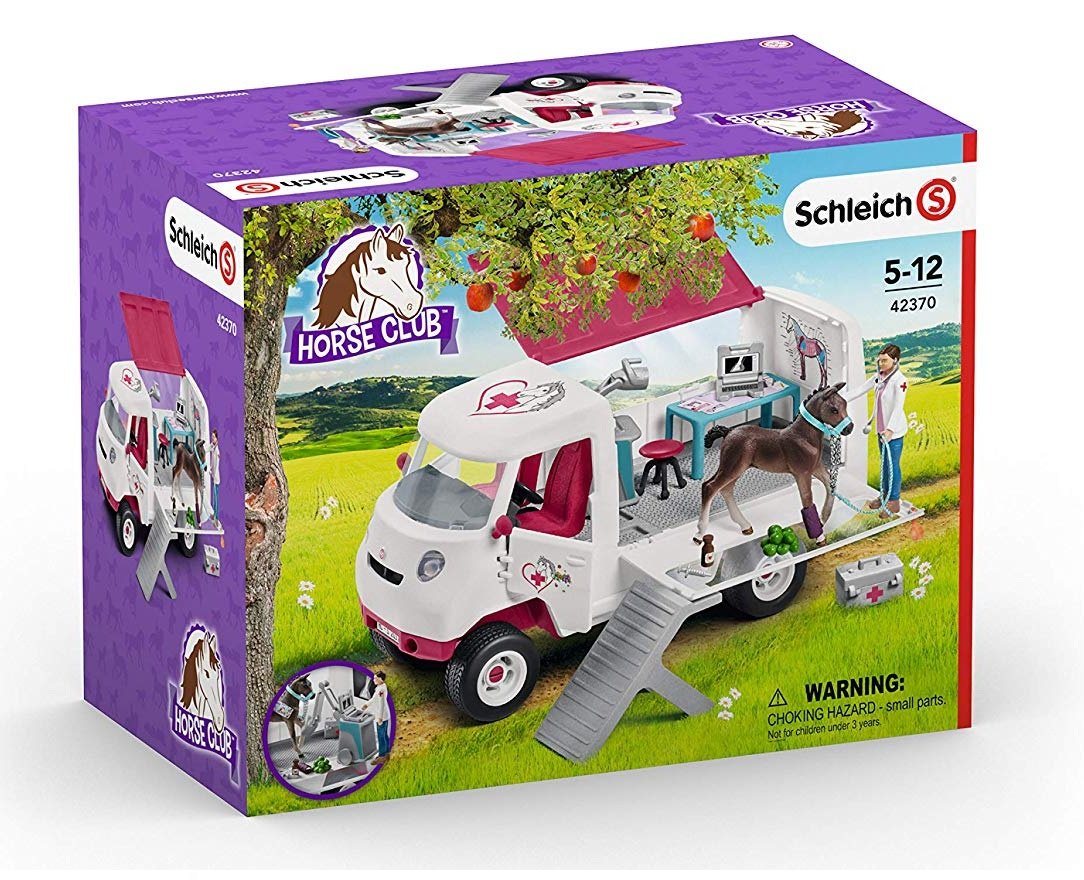 Schleich 42370 Horse Club Mobile Vet With Hanoverian Foal