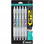 Pilot G2 White Barrel Fashion Collection Gel Pens, 0.7 mm, Assorted , Pack of 5