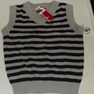 OneKid Boys Vest 3T Gray & Black Stripes