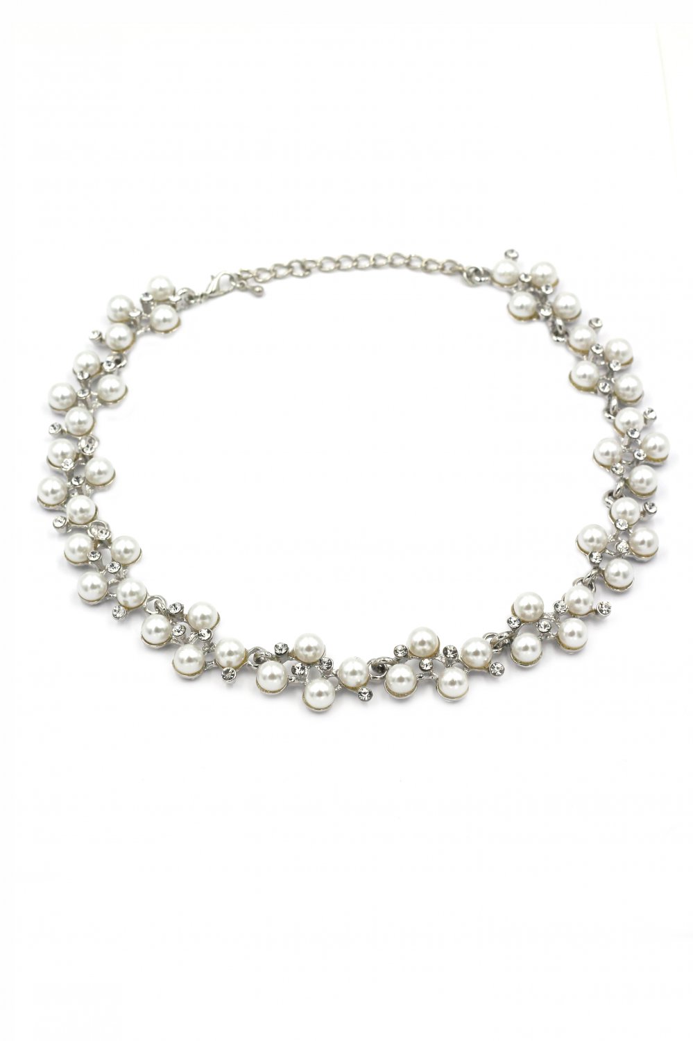 Pearls silver necklace