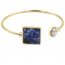 Fashion blue and white golden bracelet