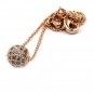 Lucky small crystal ball clavicle rose gold necklace