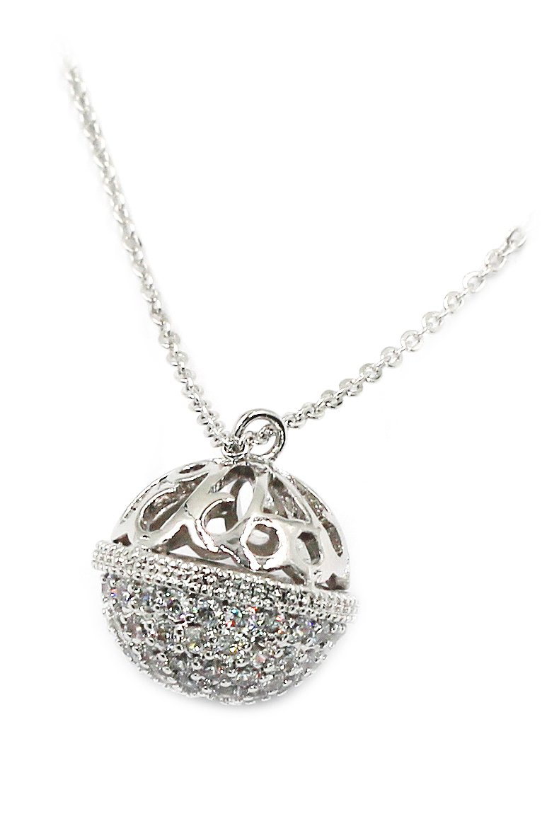 Delicate doraemon tinker bell crystal Sterling Silver Chain Silver necklace