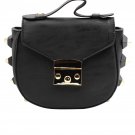 Fashion buckle lady leather black purses