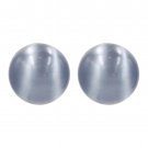 Fashion gray ball silver needle earrings