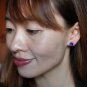 Fashion gray ball silver needle earrings