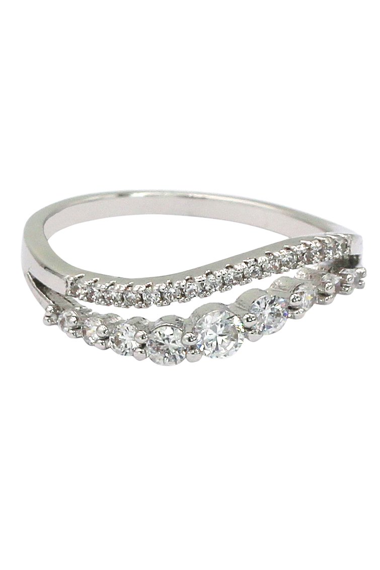 Fashion vitality silver crystal ring