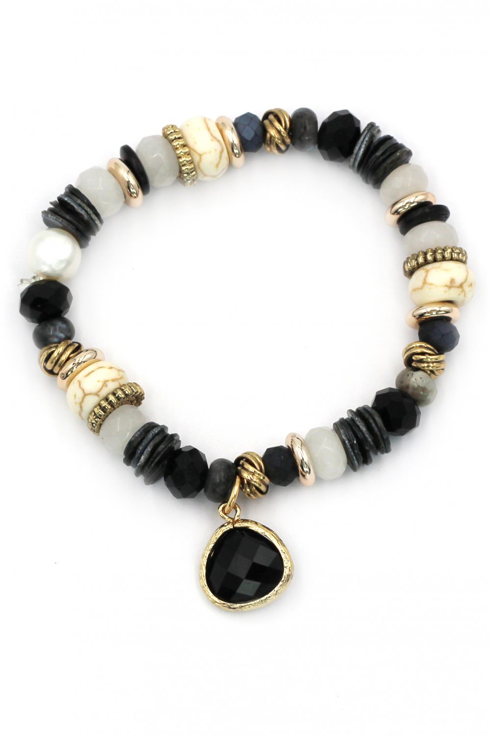 Colorful natural black bracelet
