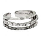 Fashion crystal air silver ring