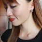 Mini Vintage Silver cute owl crystal earrings