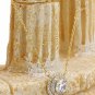 Sparkling crystal clavicle gold necklace