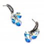 Fashion sparkling swarovski crystal silver earrings