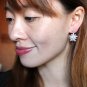 Fashion sparkling crystal silver earrings