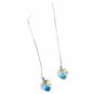 Swarovski crystal pendant ocean heart earrings