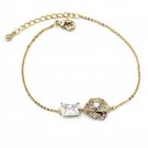 Delicate crystal rose golden bracelet