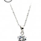 Single crystal sterling silver necklace