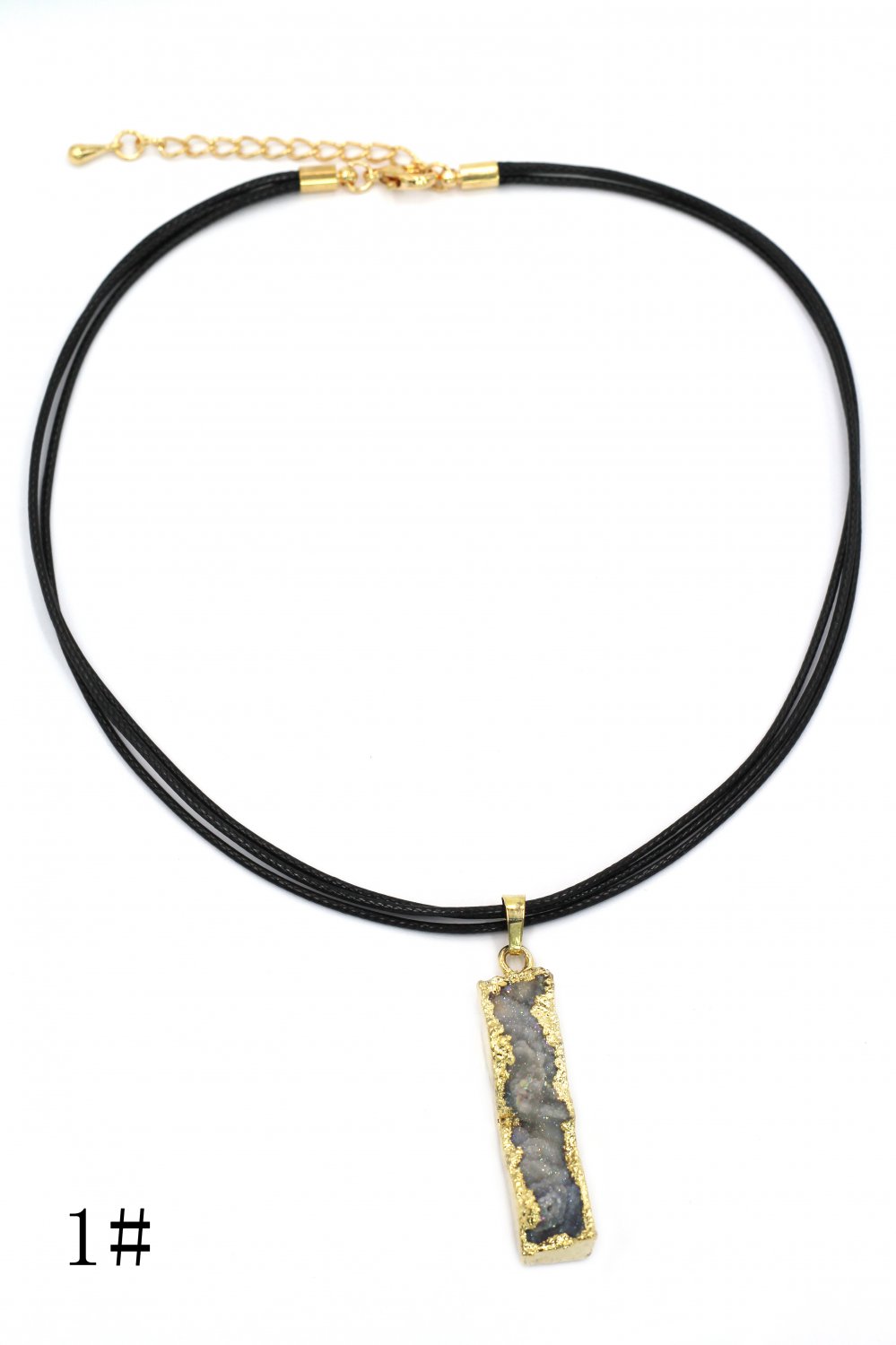 Fashion shiny original marble leather necklace 1#