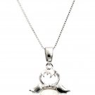 Lovely pearl angel silver necklace
