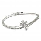 Fashion small crystal flower silver bracelet