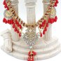 Red tassel national crystal necklace