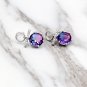 Beautiful purple crystal earrings