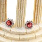Silver big diamond flower earrings