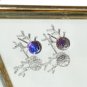 Lovely silver crystal deer earrings