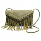 Lady green casual tassel small purse