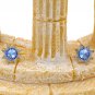 Cabinet blue crystal sun earrings