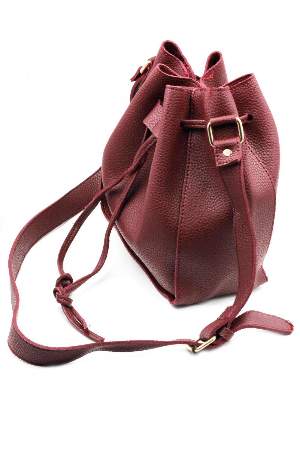 Fashion red buckets leather handbags