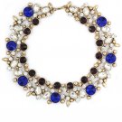 Elegant full blue crystal necklace