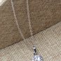 Silver shining cabinet micro crystal silver necklace