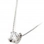 Sterling silver single crystal silver necklace