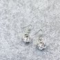 Silver prismatic crystal earrings necklace set