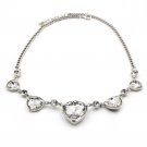 Silver fashion Triangle crystal necklace
