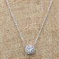 lady silver crystal pendant necklace