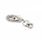 Sterling silver double heart crystal necklace