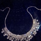 Elegant crystal tassel necklace