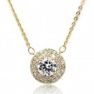 Gold sparkling crystal clavicle necklace