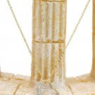 925 gold cabinet micro crystal heart necklace