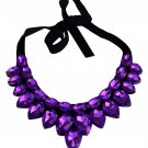 Purple fashion acrylic collar necklace