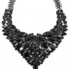 Black fashion colorful crystal necklace