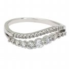 Fashion vitality silver crystal ring