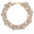 Pink fashion beautiful color crystal necklace