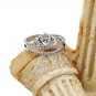 Lovely heart crystal silver ring