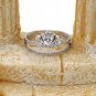 Lovely heart crystal silver ring