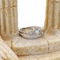Lovely heart crystal silver ring