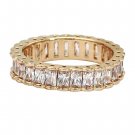 Gold fashion crystal row ring