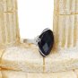Fashion starry sky natural stone silver ring