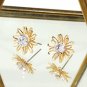 Gold cute daisy crystal earrings